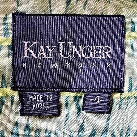 Kay Unger Batik Like Silk Cropped Lined Lightweight Jacket Size 4 - Picture 10 of 12